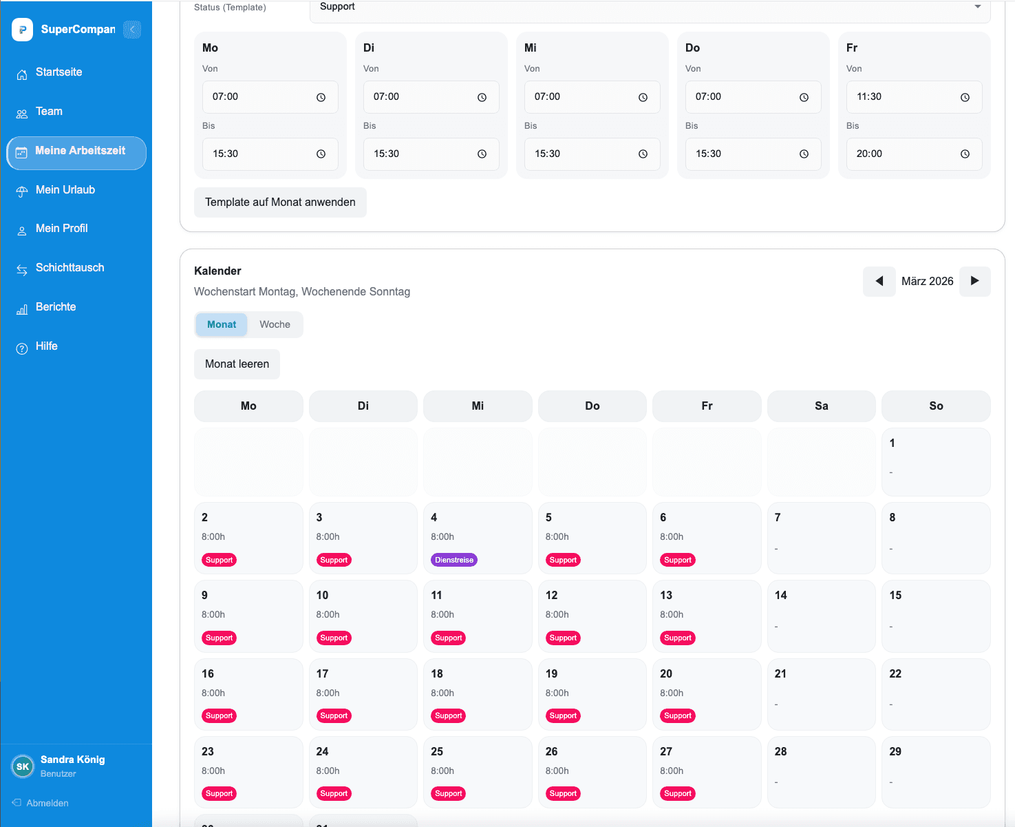 Erstelle Dienstpläne in Minuten, nicht in Stunden.